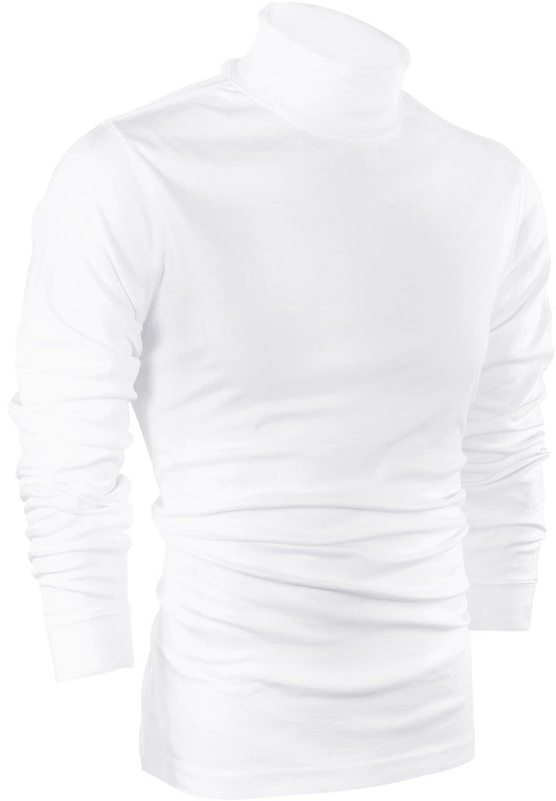 Utopia Wear Turtleneck Men Slim Fit UPF 50+ Lightweight Pullover Sweater Long Sleeves Top, Large, White - Image 1
